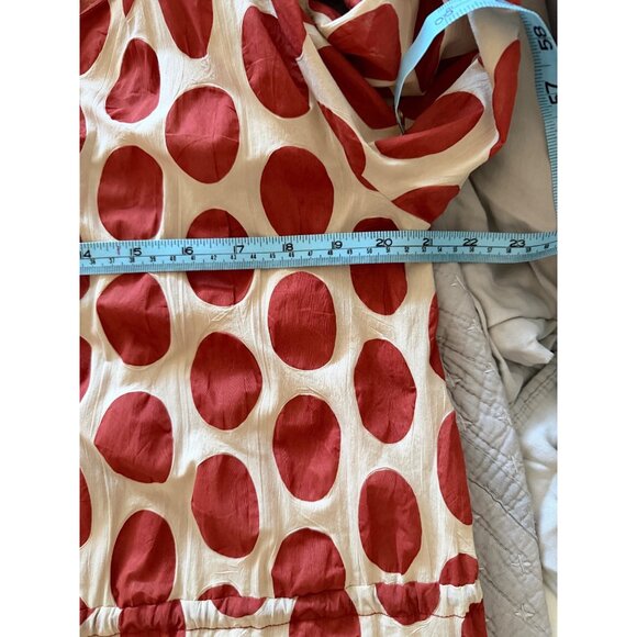 Moyuru Womens Polka Dot Tunic One-piece Dress Size M/L Burnt Orange Cotton - Picture 16 of 16